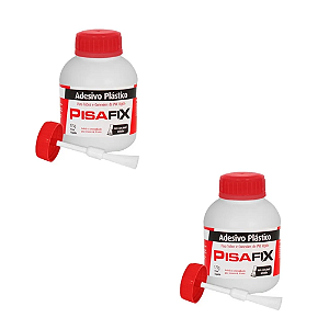 KIT 2UN ADESIVO PLÁSTICO COLA PVC TUBO CONEXÕES PISAFIX 175G