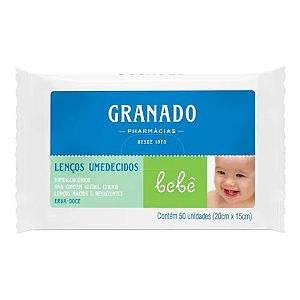 GRANADO LENÇOS UMEDEDICOS BEBÊ ERVA DOCE PCT 50UN