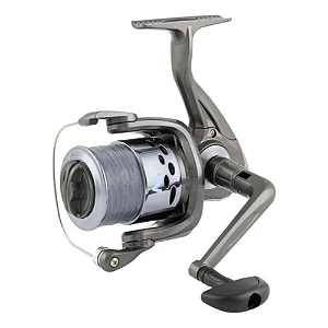 ALBATROZ MOLINETE MP40 ANTIREVERSO COM LINHA PRATA FUMÊ 40MM