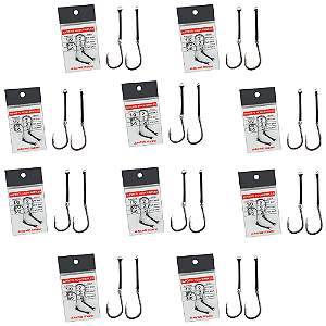 ALBATROZ KIT 10 CARTELAS SUPORTE HOOK SIMP LIVE BAIT 1/0 2UN