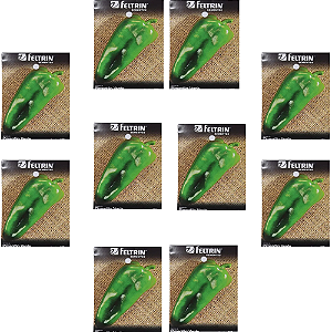 FELTRIN KIT 10 CARTELAS SEMENTES PIMENTÃO VERDE 2,5G CADA
