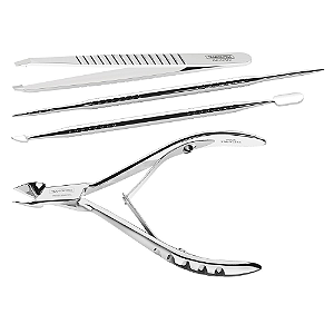 TRAMONTINA JOGO CUTICULAS PINCA INOX 4 PCS