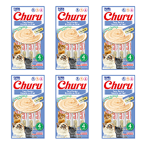 KIT 6UN PETISCO CHURU SABOR ATUM GATOS 4 TUBOS 14G