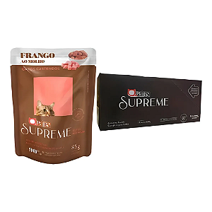 QUATREE SUPREME SACHE GATOS CASTRADOS FRANGO 85G CX 20 UN