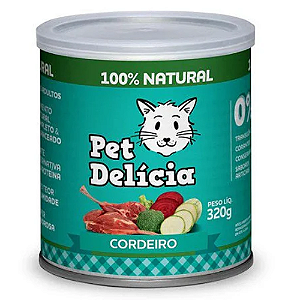 PET DELÍCIA RAÇÃO ÚMIDA CORDEIRO GATOS 320G