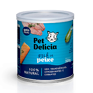 PET DELÍCIA RAÇÃO ÚMIDA FILÉ DE PEIXE GATOS 320G