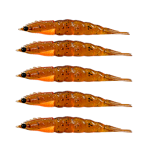 KIT 5 UN MATADEIRA ISCA ARTIFICIAL CAMARÃO ROBALEIRO 7CM C25