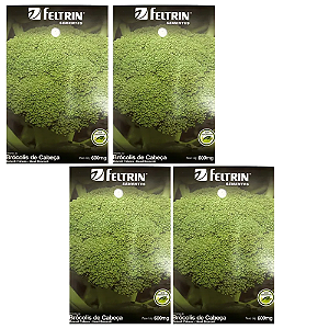 KIT 4 UN SEMENTE FELTRIN COUVE BRÓCOLIS CALABRÊS DE CABEÇA