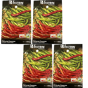 KIT 4 UN FELTRIN SEMENTE PIMENTA CAYENNE LONG SLIM