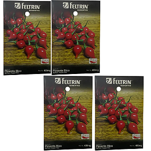 KIT 4 UN FELTRIN SEMENTE PIMENTA BICO 1PCT 400MG