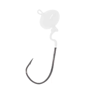 CHUMBADA ANZOL JIG HEAD 2/0 OFFSET ARTICU FOTBAL BRANCO 16G