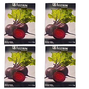 KIT 4 UN FELTRIN  SEMENTE BETERRABA KATRINA HORTAS 1,2G