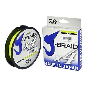 DAIWA LINHA J-BRAID X4 MULT AMARELO 20lb 0.21mm 135m