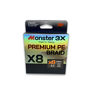 MONSTER 3X LINHA MULTI X8 PREMIUM 5 36mm 32kg 70.4lbs 200M