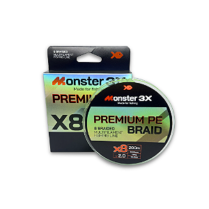 MONSTER 3X LINHA MULTI X8 PREMIUM 2 24mm 16kg 35.2lbs 200M