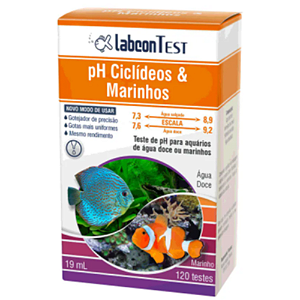LABCON TEST PH CICLIDEOS E MARINHOS 19 ML 120TESTES