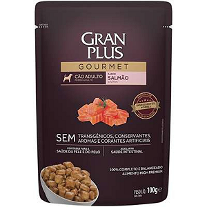 GRAN PLUS SACHE GOUMET CAES AD SALMAO 100G 1UN