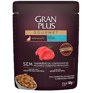 GRAN PLUS SACHE GATO ADULTO ATUM 85G 1UN