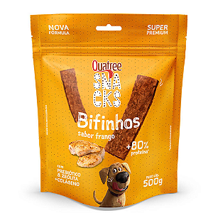 QUATREE SNACKS BIFINHOS SABOR FRANGO PARA CAO 500G