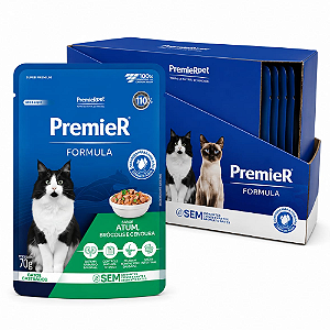 PREMIER FORMULA GATOS ADULTOS CASTRADOS ATUM 70 G CX20