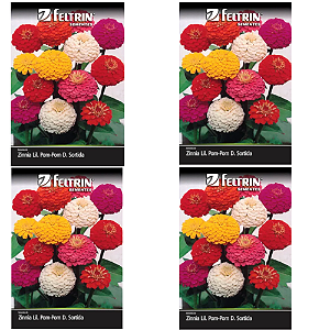 FELTRIN KIT SEMENTE ZINIA LILLIPUT POM POM DOBRADA 290MG 4UN