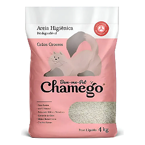 CHAMEGO AREIA HIGIENICA 4KG GRAOS GROSSOS