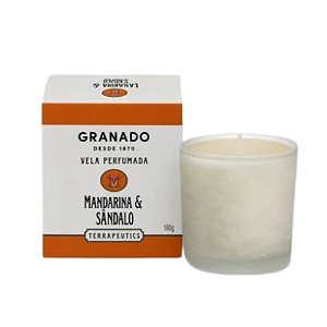 GRANADO VELA PERFUMADA TERRAPEUTICS MANDARINA E SANDALO 180G