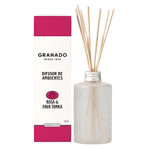 GRANADO DIFUSOR DE AMBIENTE ROSA E FAVA TONKA 250ML
