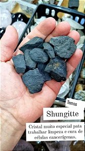 SHUNGITE BRUTA P- Recuperação, Auxilia na cura de células cancerígenas