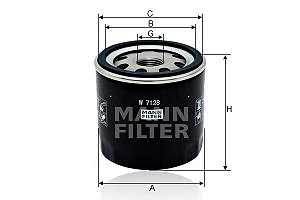 FILTRO OLEO BLINDADO MANN FILTER -  W7128 - / PSL545 / OC 1449 / EQUI.