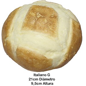 Pão Artificial Para Santa Ceia ou Decoração Italiano G 21cm Diâmetro