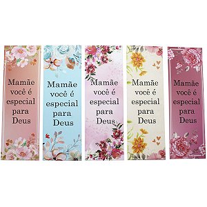Kit 100 Lembrancinhas Evangélicas Dia Das Mães Marca Página
