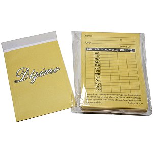 Envelope Amarelo Para Dízimo e Oferta Anual  Pacote C/100 Unidades