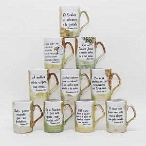 Caneca De Porcelana 200ml Cores e Mensagens Sortidas