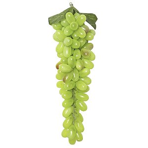 Uva Artificial 30cm De Comprimento Cor Verde Para Decoração