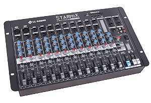 Mesa de Som Mixer 12 Canais StarMix LL Audio S1202D BT