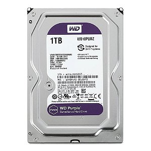 HD para Desktop 1TB Western Digital Purple SATA 3 5400RPM 6GBS