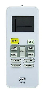 Controle Remoto para Ar Condicionado Springer RG52 - MXT C01301