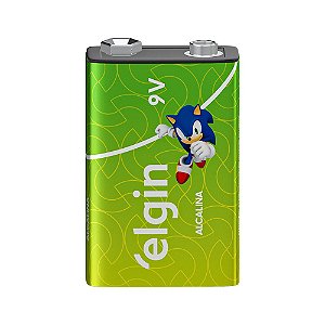 Bateria 9V Alcalina Elgin