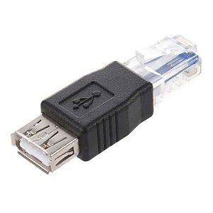 Adaptador USB Fêmea para RJ45 Macho