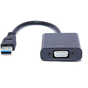 Adaptador USB Macho para VGA Fêmea
