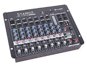 Mesa de Som Mixer 8 Canais StarMix LL Audio S802R-BT