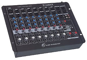 Mesa de Som Mixer 8 Canais StarMix LL Audio S802R