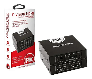 Splitter Pix Divisor HDMI 1.4 1x2 Full HD 1080p