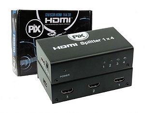 Splitter Pix Divisor HDMI 1.4 1x4 Full HD 1080p