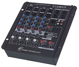 Mesa de Som Mixer 4 Canais StarMix LL Audio S402R