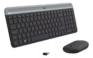 Kit Teclado e Mouse Logitech Slim Combo MK470