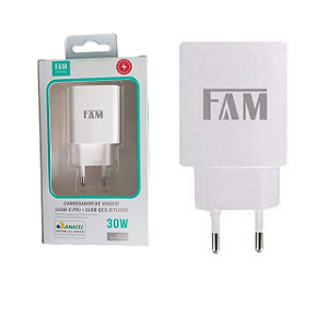 Carregador 1 USB-C e 1 USB 20W - FAM