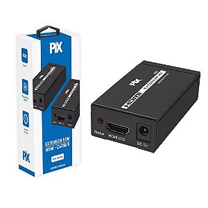 Extensor HDMI RJ45 Cat 5/5e/6 - 60 Metros - Pix