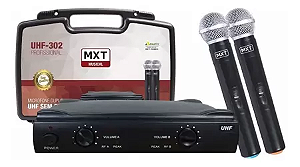 Microfone sem Fio Duplo UHF 302 MXT